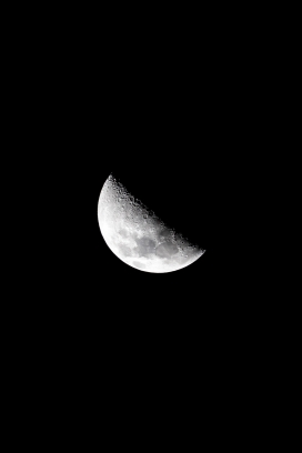 害羞的月亮黑白图