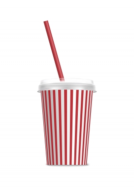 插入吸管的可乐杯子素材下载