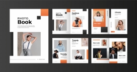 时尚渐变相册模板设计素材下载