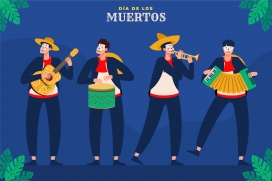 蓝色民族音乐演奏素材下载