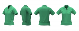 逼真的绿色男性POLO衫服饰素材下载