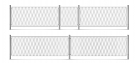 白色钢丝护栏素材下载