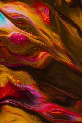 彩虹色液体流沙抽象图
