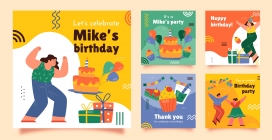 卡通生日节日蛋糕庆祝类素材下载