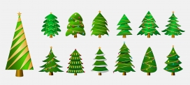 绿色圣诞节树素材下载