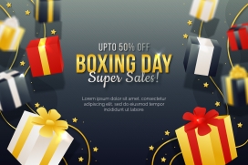 金色圣诞节礼物礼品素材下载