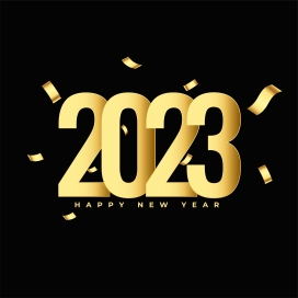 立体金色2023新春跨年字体素材下载