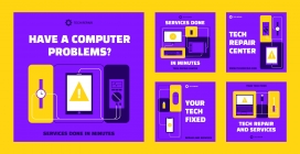 紫色智能手机科技素材下载