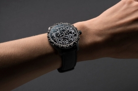将手表像素化以融合时间和沉浸式空间的真实虚拟维度手表