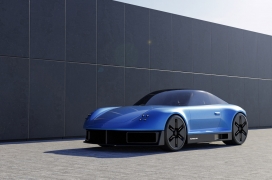 保时捷全景挡风玻璃电动911概念车