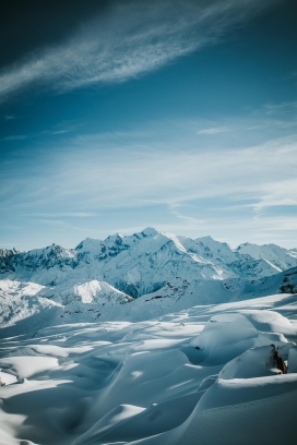 冬季雪山雪景风景图