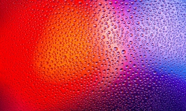 渐变色的玻璃水珠图