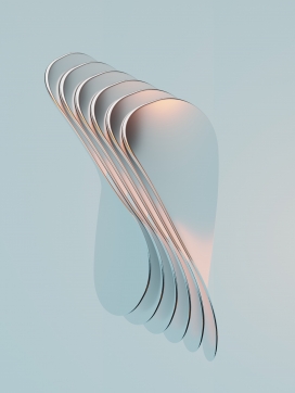 抽象3D扭曲透明质感图