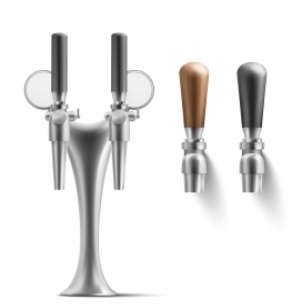 金属质感的咖啡水龙头