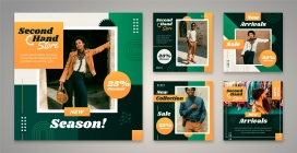 时尚服装街拍海报素材下载