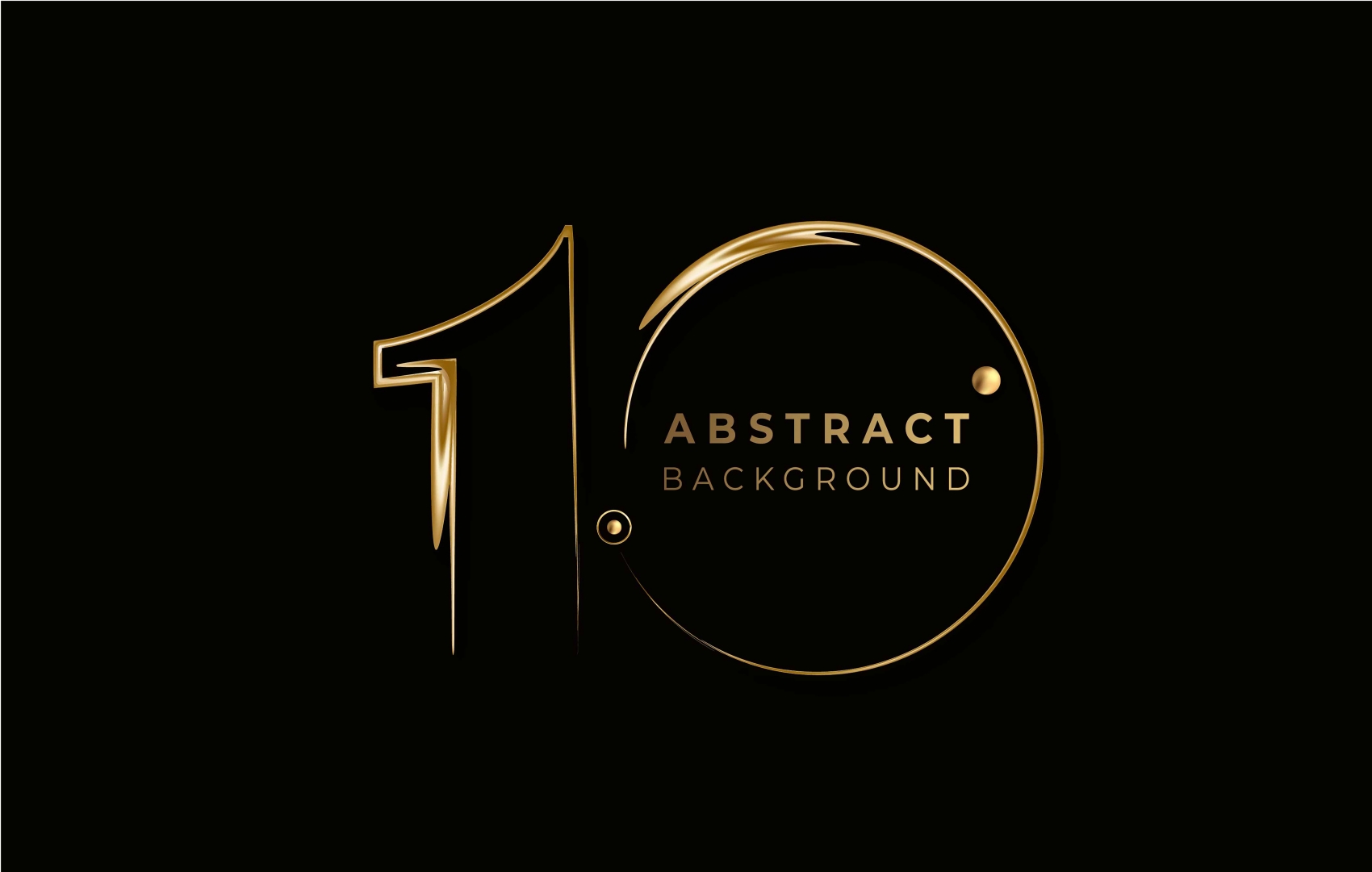 金色十周年立体字素材下载图片