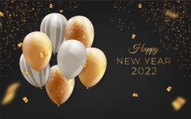 2022金色颗粒氢气球素材