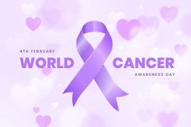 紫色世界癌症日矢量素材下载