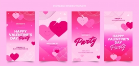 粉红色爱心海报素材