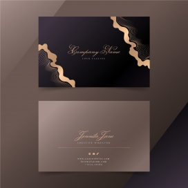 金色大理石纹理企业名片素材下载