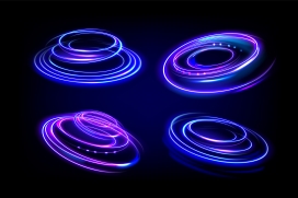 蓝紫色炫光矢量素材