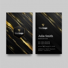 金箔色纹理名片素材