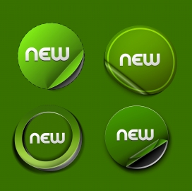 绿色NEW新标签素材下载