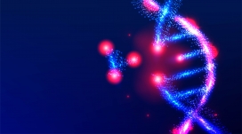 红蓝旋转DNA螺旋基因素材下载