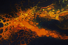 褐红色液体花纹图