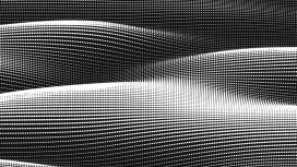 黑白立体曲线波浪型粒子