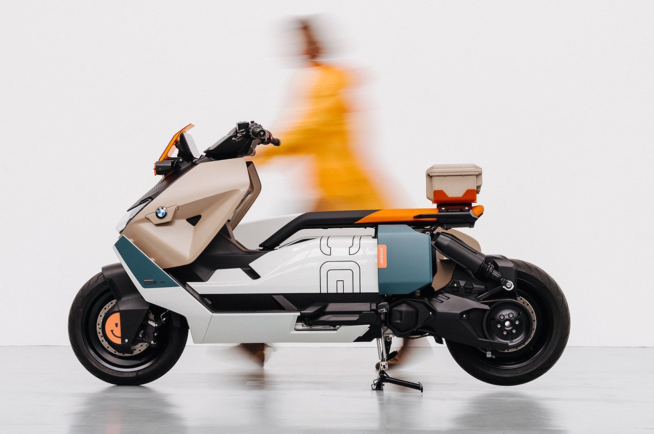 具有拖曳冲浪板的存储空间的宝马CE 04流浪摩托车---酷图编号6