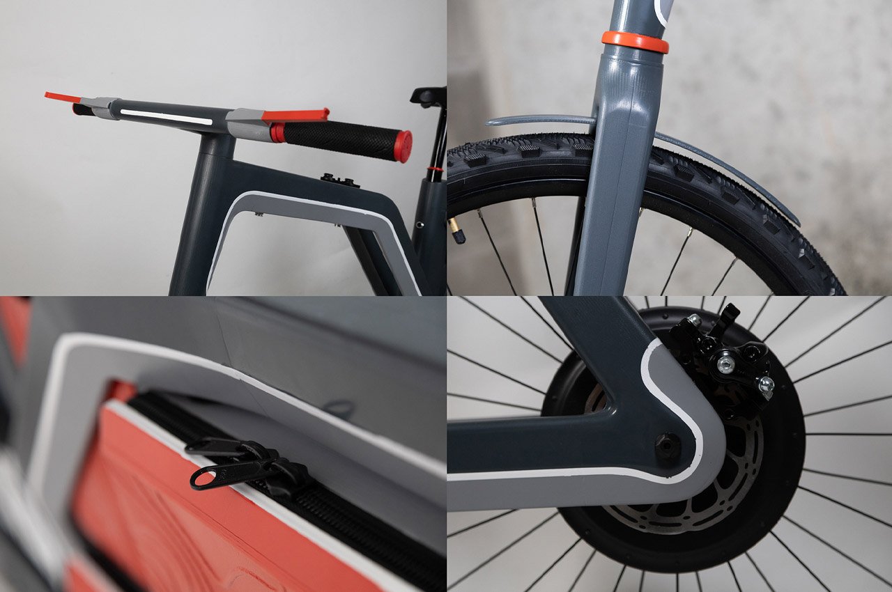 巧妙内置储物空间确保露营必需品安全的脚踏式自行车---酷图编号8