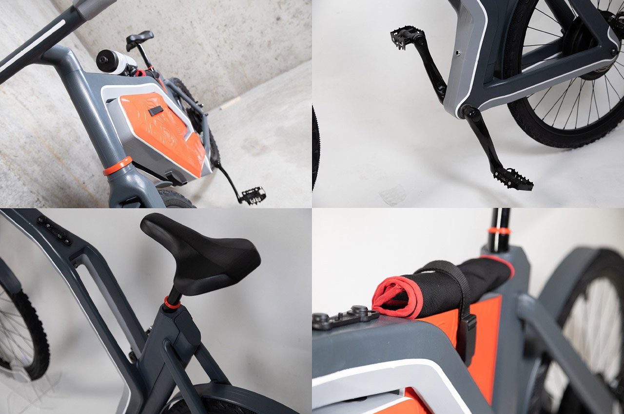 巧妙内置储物空间确保露营必需品安全的脚踏式自行车---酷图编号5