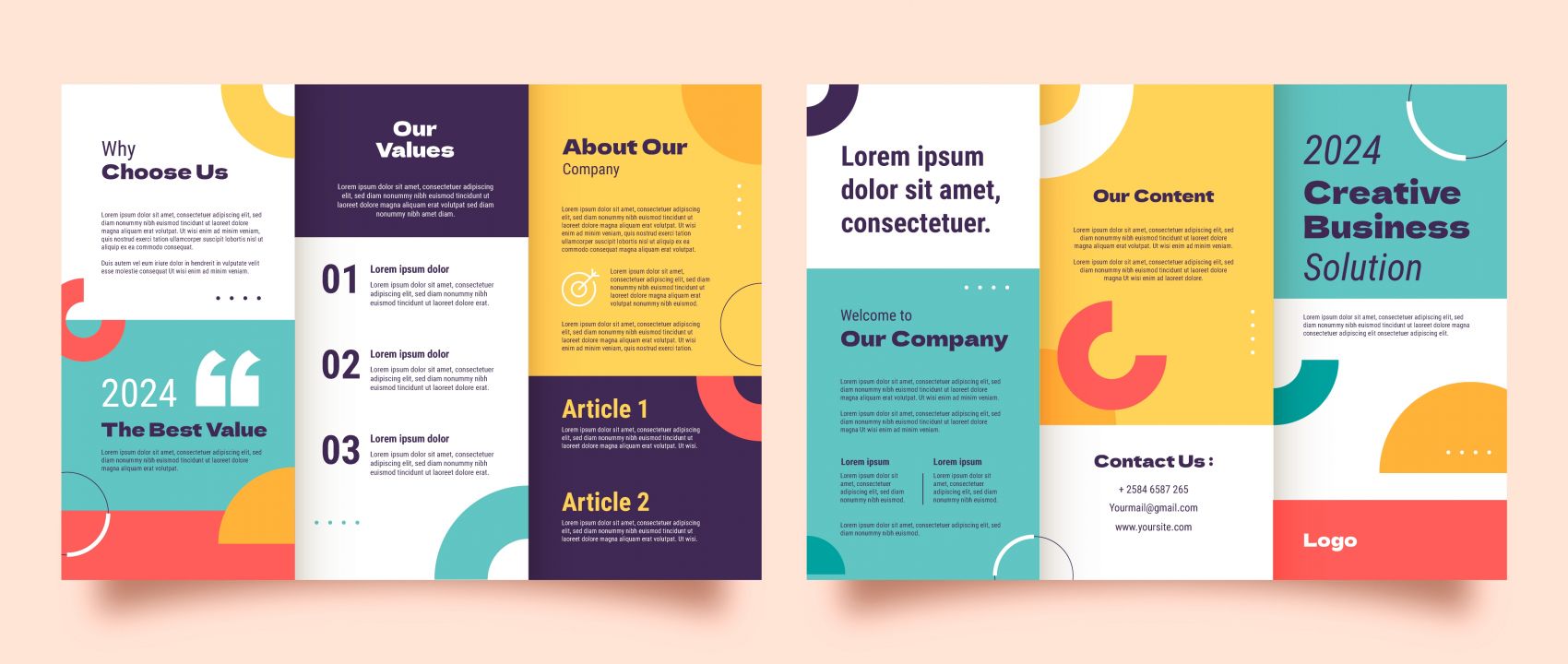 2024款时尚财务会计公司企业宣传册素材下载图片