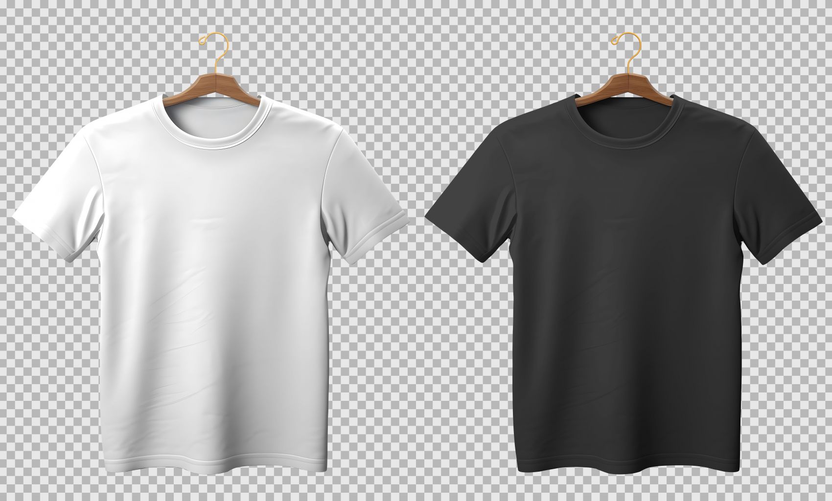 衣架上的黑白T恤紧身衫素材下载图片