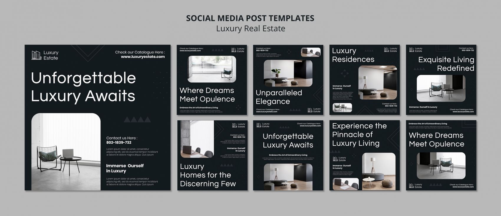 豪华房地产家居装饰宣传册手册图片