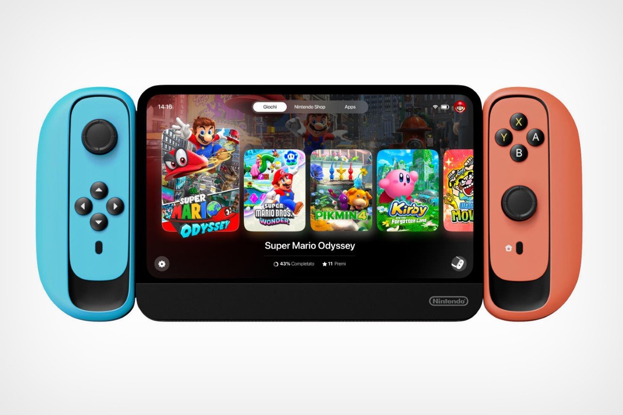任天堂Switch 2游戏控制台-在较小边框上的效果图-手机移动版 任天堂Switch 2游戏控制台-在较小边框上的效果图-手机移动版