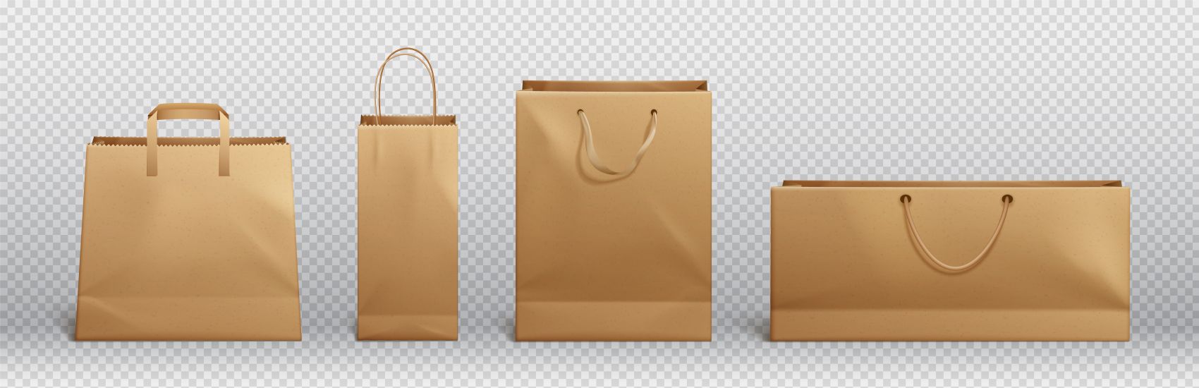 可重复使用的纸皮包装袋素材图片