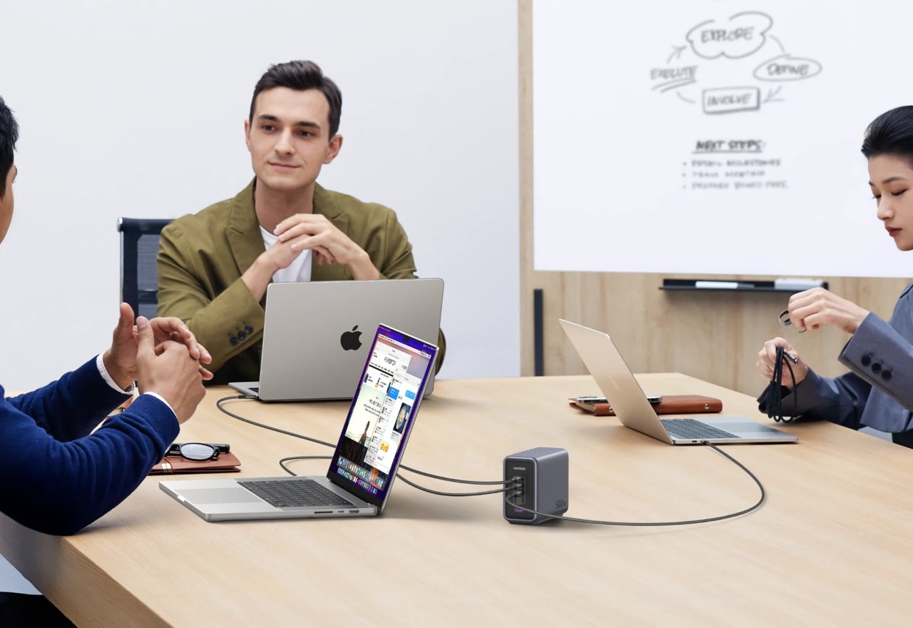 一款超快GaN充电器,可以一次为5台设备充电,包括一台笔记本电脑---酷图编号5