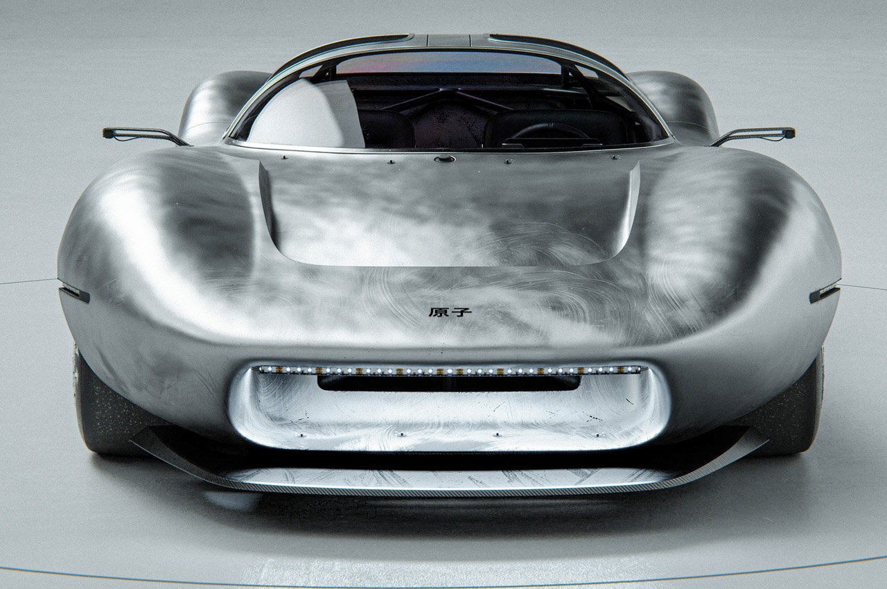 现代复古风格痴迷特斯拉的肌肉电动汽车---酷图编号1