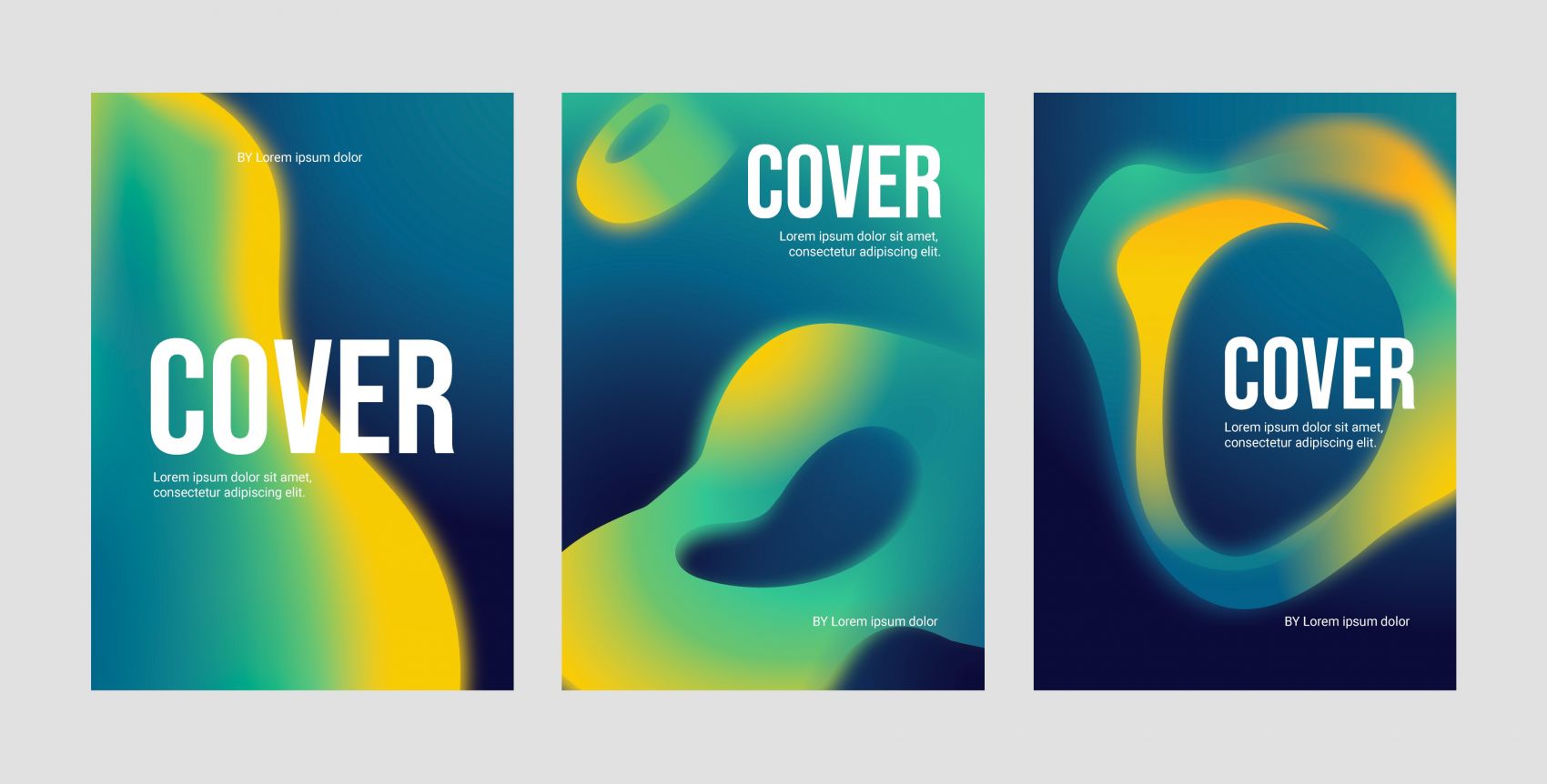 绿黄液态渐变抽象装饰画素材图片