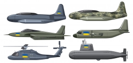 卡通核潜艇战斗机直升飞机素材下载