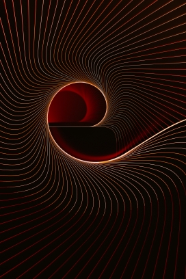 抽象的圆圈线条隧道图