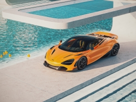 橘黄色迈凯伦720s CGI跑车