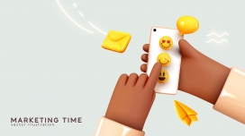 卡通手发邮件邮箱素材下载