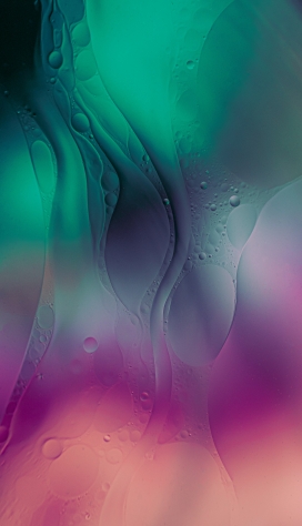 色彩渐变的雨滴抽象图