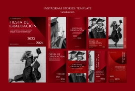 国外红色背景毕业典礼海边素材