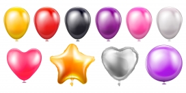 生日气球派对庆祝活动素材