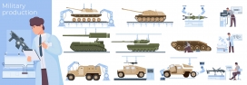 卡通玩具坦克军车素材下载