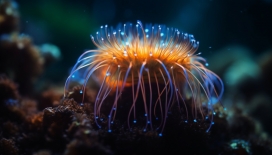 唯美的海底海葵生物图